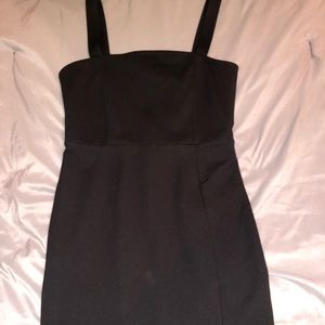 Black midi dress with slit